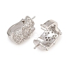Brass Micro Pave Cubic Zirconia Peg Bails KK-C075-46P-3