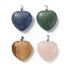 Natural Mixed Stone Pendants G-B042-02P-1