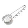 Shell Shape 304 Stainless Steel Safety Pins Five Brooch Findings SA-CBAB767-06D-P-2