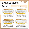 4 Rolls 4 Styles Round Copper Wire CWIR-LP0001-04G-2