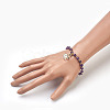 Natural Mixed Stone Beads Stretch Charm Bracelets BJEW-JB03857-4