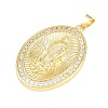 Religion Brass Micro Pave Clear Cubic Zirconia Pendants KK-H268-04A-G-2