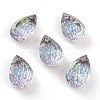 Embossed Glass Rhinestone Pendants GLAA-J101-05A-001VL-1