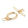 Brass Toggle Clasps KK-P234-84G-2