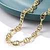 Brass Oval Link Chain Necklaces for Women Men NJEW-F337-05G-4