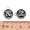 Platinum Plated Alloy Charms X-ENAM-S118-02N-P-3