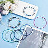 48Pcs 6 Colors Minimalist Spring Chains Stretch Bracelets Set TWIR-SC0001-01-4