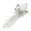 Acrylic Imitation Pearl & Glass Angel Connector Charms PALLOY-MZ00288-3