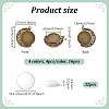 DIY Blank Dome Alloy Flat Round with Mooon Pendant Making Kits DIY-UN0006-45-3