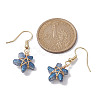 Lampwork Starfish Dangle Earrings EJEW-JE05443-4