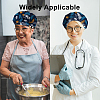 Cotton Adjustable Printed Bouffant Hats Working Caps for Women Men AJEW-WH0677-002-7
