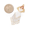 Glass Seed Beaded Angel Pendants PALLOY-MZ0089296-02-2