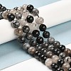 Natural Black Rutilated Quartz Beads Strands G-R446-6mm-37-01-5