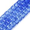 Transparent Glass Beads Strands GLAA-R041-8x8mm-A12-1