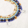Sparkling Glass Seed Beads 5 Layered Anklet AJEW-SW00006-03-2