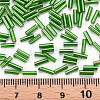 Plated Glass Bugle Beads X-SEED-S046-01B-27-4