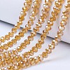 Electroplate Glass Beads Strands EGLA-A034-T8mm-B05-1