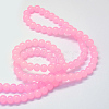 Baking Paint Imitation Jade Glass Round Bead Strands X-DGLA-Q021-6mm-26-3