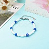 Round Glass Beaded Bracelet BJEW-JB06484-2
