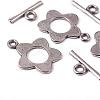 Flower Tibetan Style Alloy Toggle Clasps X-A0977Y-NF-3