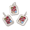 Brass Micro Pave Cubic Zirconia Pendants KK-I703-07P-2