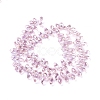 Electroplate Glass Faceted Teardrop Beads Strands EGLA-D014-15-2