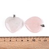 Natural Rose Quartz Pendants G-S364-006-3