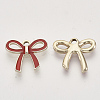 Light Gold Plated Alloy Pendants X-ENAM-T009-40B-2