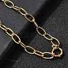 304 Stainless Steel Cable Chain Necklaces with Spring Ring Clasps for Women X-NJEW-Z091-09G-1