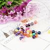 Mixed Color Imitation Pearl Acrylic Mardi Gras Round Beads X-PACR-8D-M-2