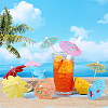 CRASPIRE 2 Bags 2 Styles Umbrella Bamboo & PET Plastic Toothpick Decorations AJEW-CP0007-29-3