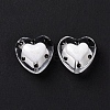 Glass Heart Beads GLAA-D005-01H-3