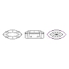 Preciosa® MAXIMA Crystal Sew-On Cups Y-PRC-SE10-30020-G-2