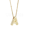 1pc Brass Chain with Alloy Letter Pendants Necklaces NJEW-LP0001-41A-G-1