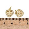 Brass Micro Pave Cubic Zirconia Pendants ZIRC-I367-05G-04-3