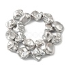 Electroplated Shell Pearl Beads Strands BSHE-A001-01F-2