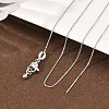 0.8MM Brass Box Chain Adjustable Slider Necklaces KK-H533-09B-P-1