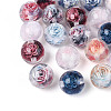 Transparent Inner Flower Resin Beads X-RESI-T061-08M-1