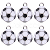 6Pcs Brass Enamel Charms KK-SC0007-75-1