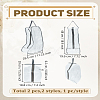 2Pcs 2 Styles Translucent PVC Waterproof Shoes Storage Zipper Bags ABAG-LP0001-97B-2