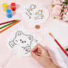 30Pcs Paper Hand Held Fan DIY-SP0002-06-3
