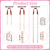 3Pcs 3 Style PU Leather Curb Chain Bag Straps FIND-WR0010-42A-2