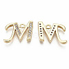 Brass Micro Pave Clear Cubic Zirconia Pendants KK-S360-053M-NF-1