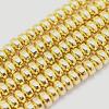 Electroplate Non-magnetic Synthetic Hematite Beads Strands G-L485-04A-G-1