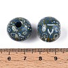 Bohemian Style Printed Schima Wood Beads WOOD-T032-31A-3