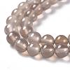 Natural Grey Agate Bead Strands G-R193-12-6mm-3