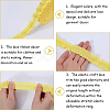 20 Yards Ruffled Polyester Elastic Lace Trim EW-WH0018-01A-6