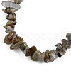 Unisex Chip Natural Labradorite Beaded Stretch Bracelets BJEW-S143-19-3