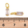 Brass Micro Pave Cubic Zirconia Charms ZIRC-F111-03G-13-3
