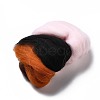 Elegant Woman DIY Keychain Needle Felting Kit DIY-I098-04-4